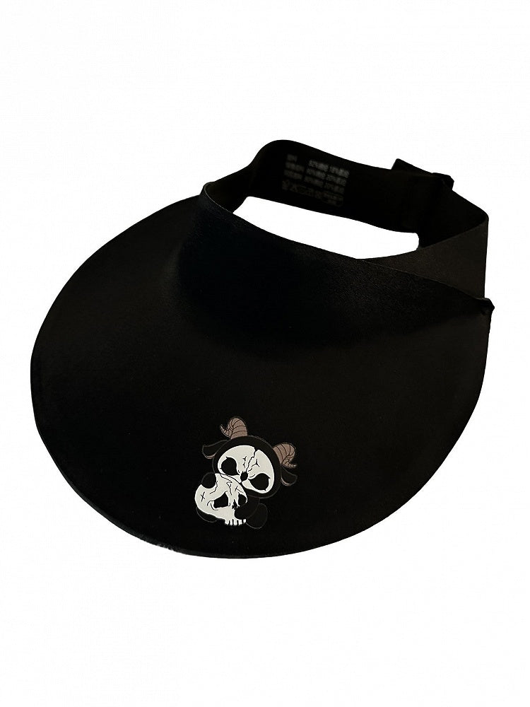 Mit Hut Weiß Schutz Schwarz Gothic Reaper Print Grim and Sun