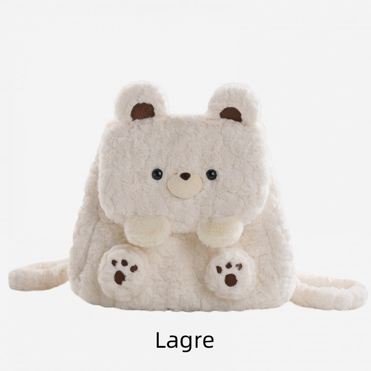 Weißer Bär Plüsch Klappe Rucksack Tasche Mittel/Groß