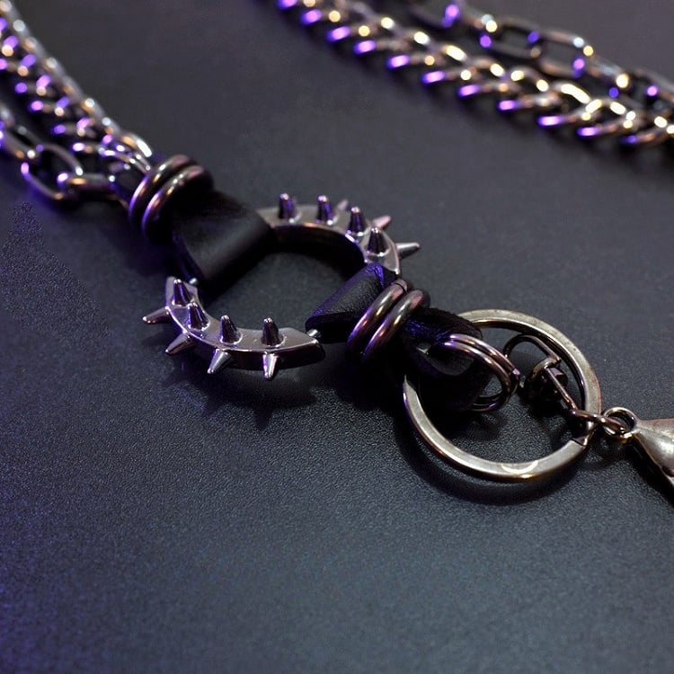 + Chain Belt Details Black Waist Star