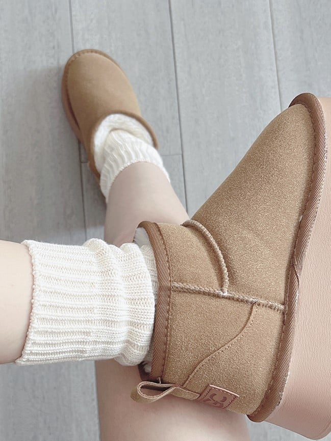 White Thickened Cotton Winter Socks Milk
