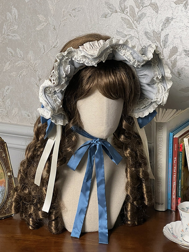 Blue / Brown Lolita Bonnet