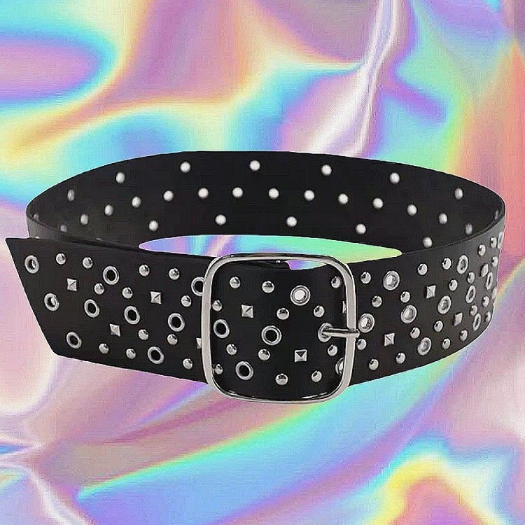 ウエストベルト ロック ブラック パンク スタッド 詳細