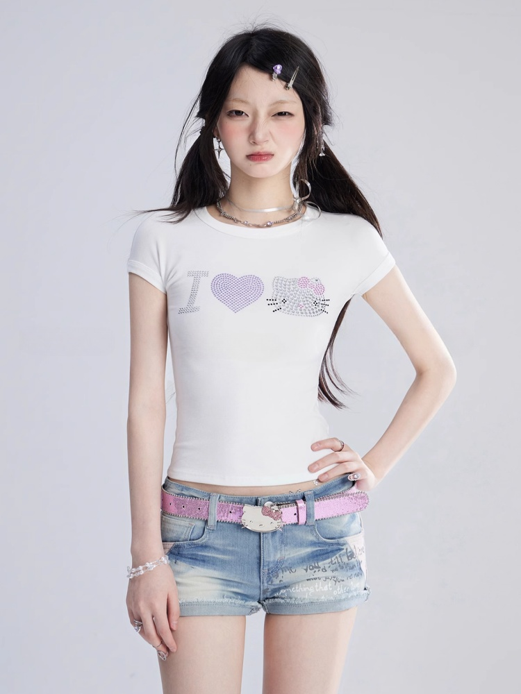 Y2K Pink Kitty Glamorous Waist Belt