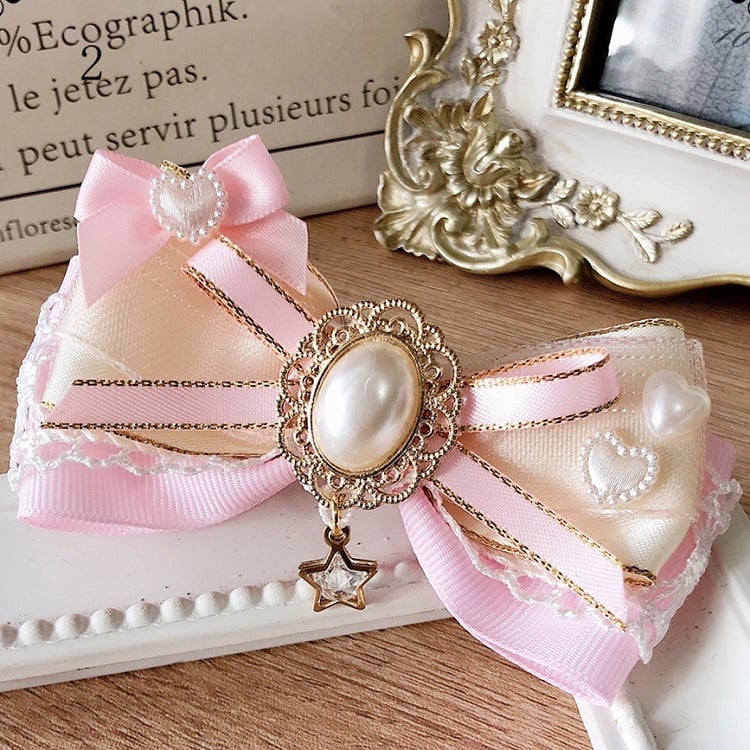 Star 2 Hime Bowknot Haarspange Lolita Optionen Charm
