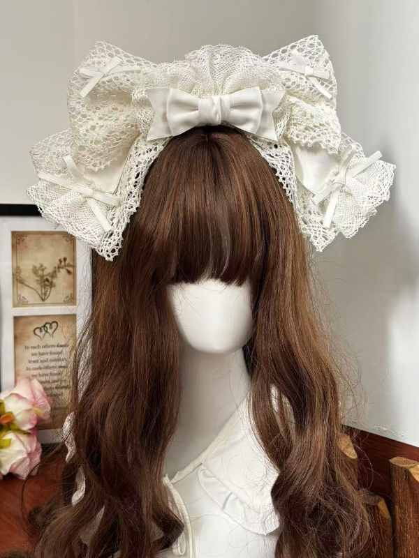 White / Black & White Old School Big Bowknot KC