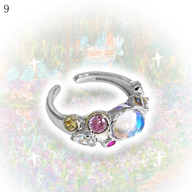 Rhinestone Decorated Options 9 Y2K Ring Bittersweet