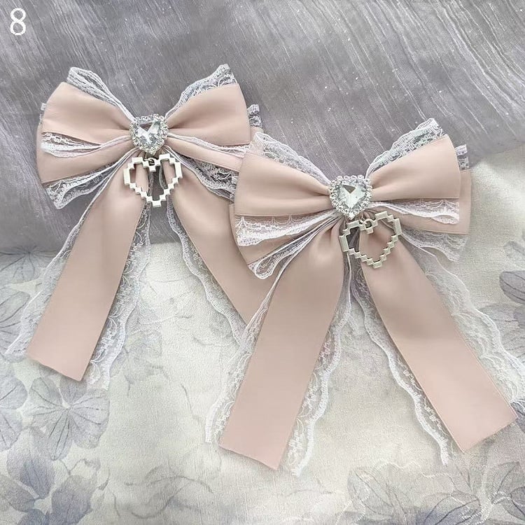 Heart Brooches Options Decorated Bowknot 15