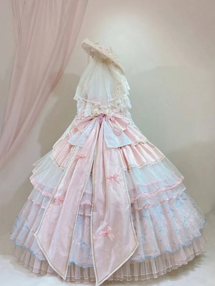 Pink Design Big Train Bow Floral