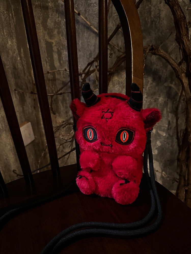 Y2K Plush Doll Bag Red Devil Gothic