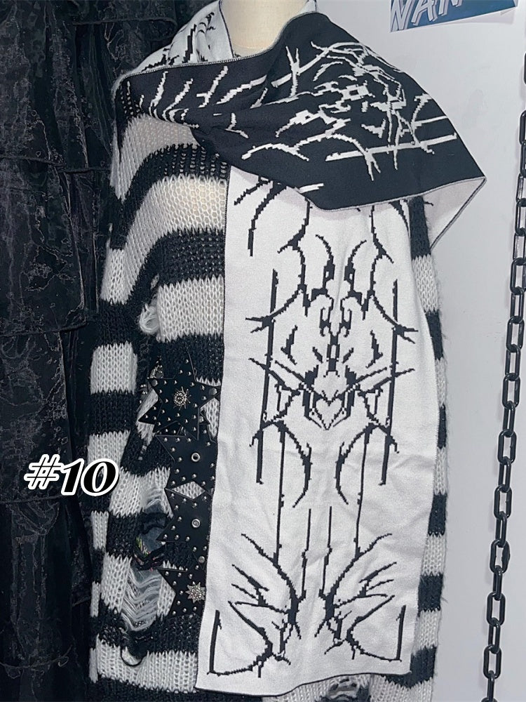 10 Options Punk Anime Print Scarf