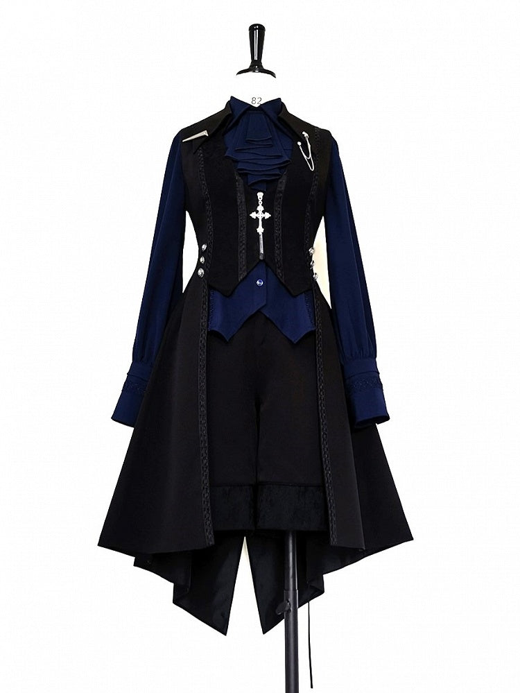 Lolita Waistcoat Tail Fashion Ouji Black
