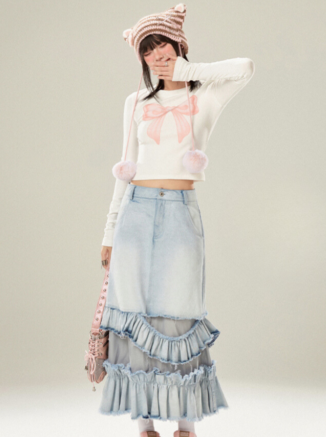 Tops Pink Ribbon Sweet Short