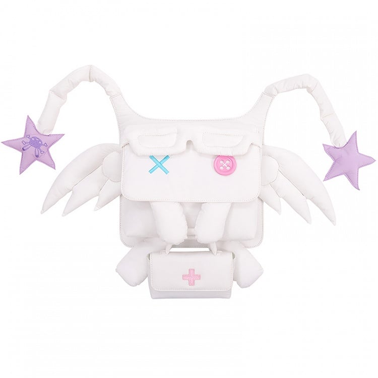 Schwarz/Weiße Yumi Kawaii Cross Elf Wings Tasche