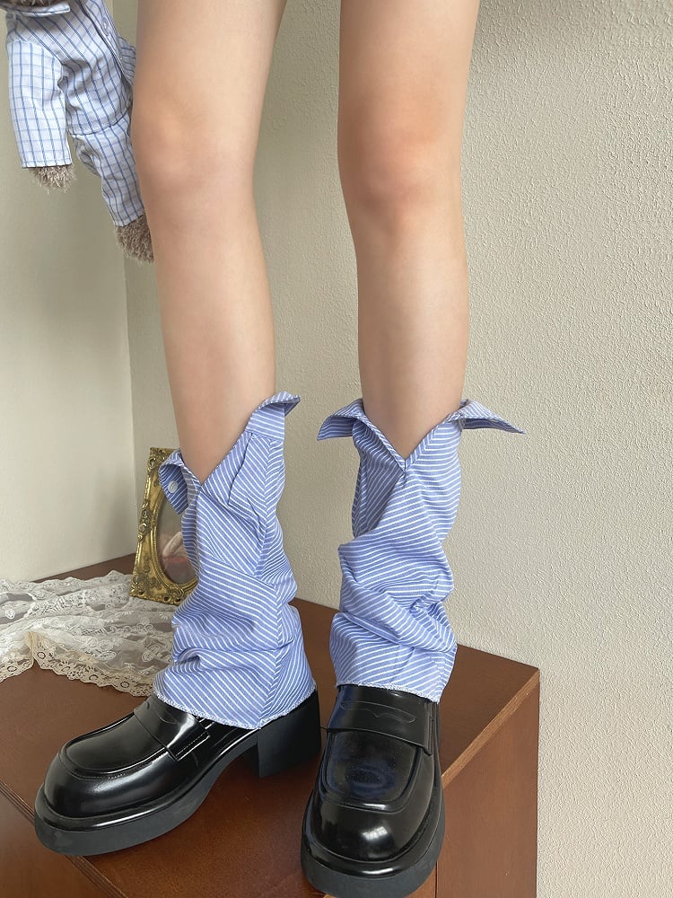 Sleeves Blue Shirt Cuffs Pattern Navy Leg Design Collar Striped
