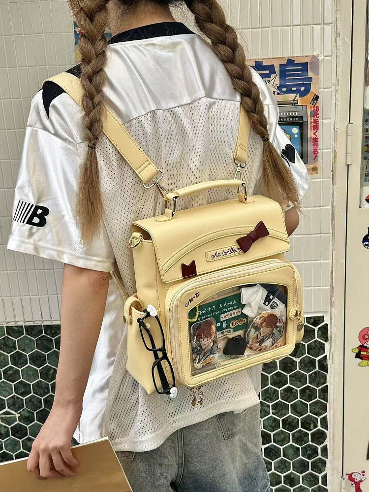 With Detail Window Bag Display Transparent Ita Yellow And Bow 2-Way