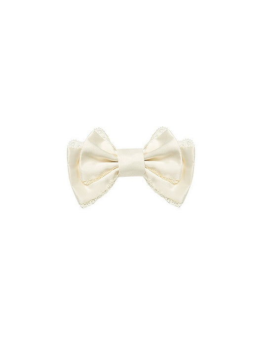 Bowknot Beige Brooch