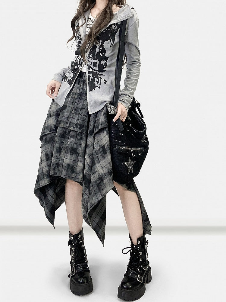 Jacket Bittersweet Print Design Gray