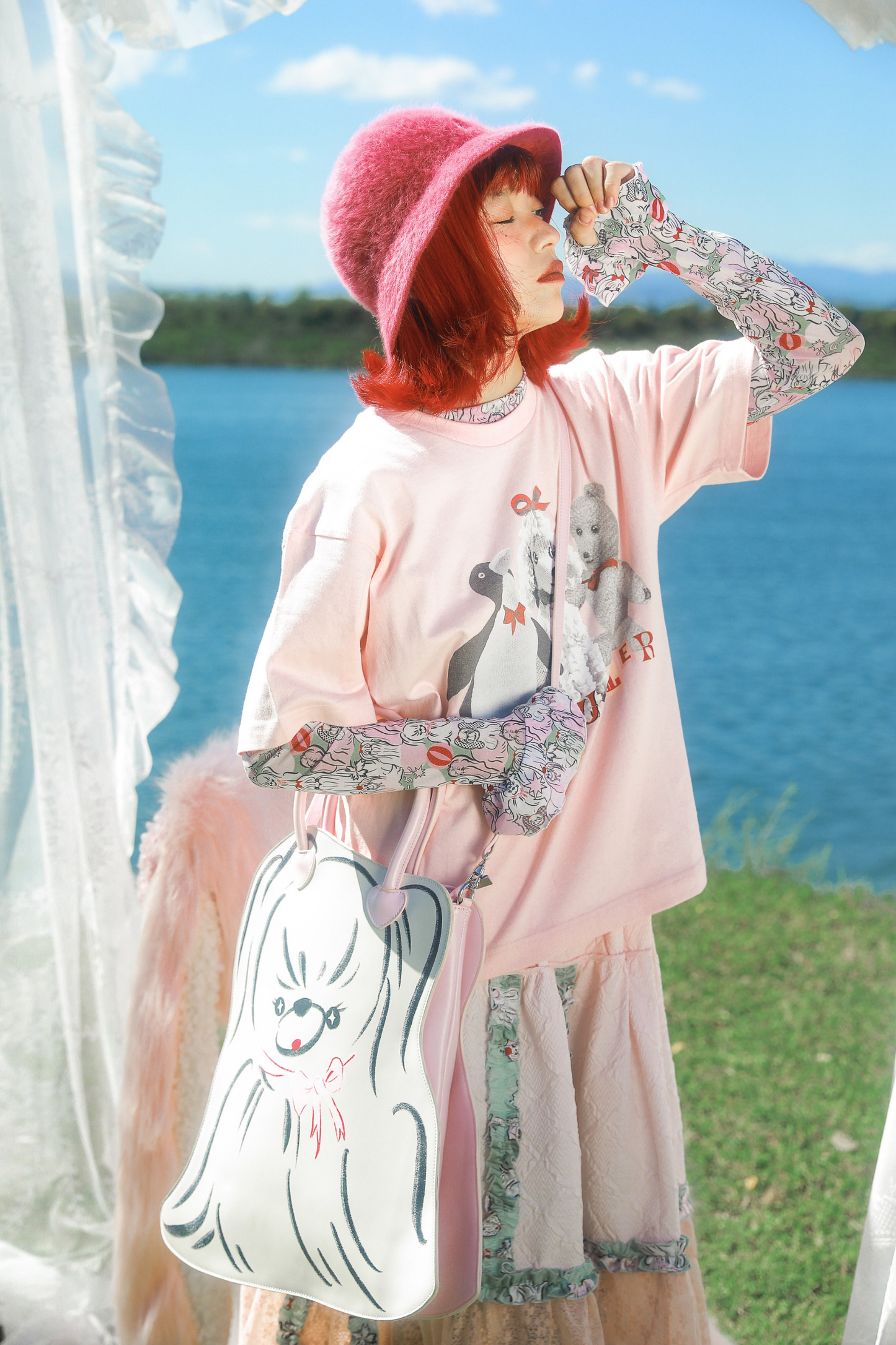 Bär Pinguin Collage Vintage T-Shirt