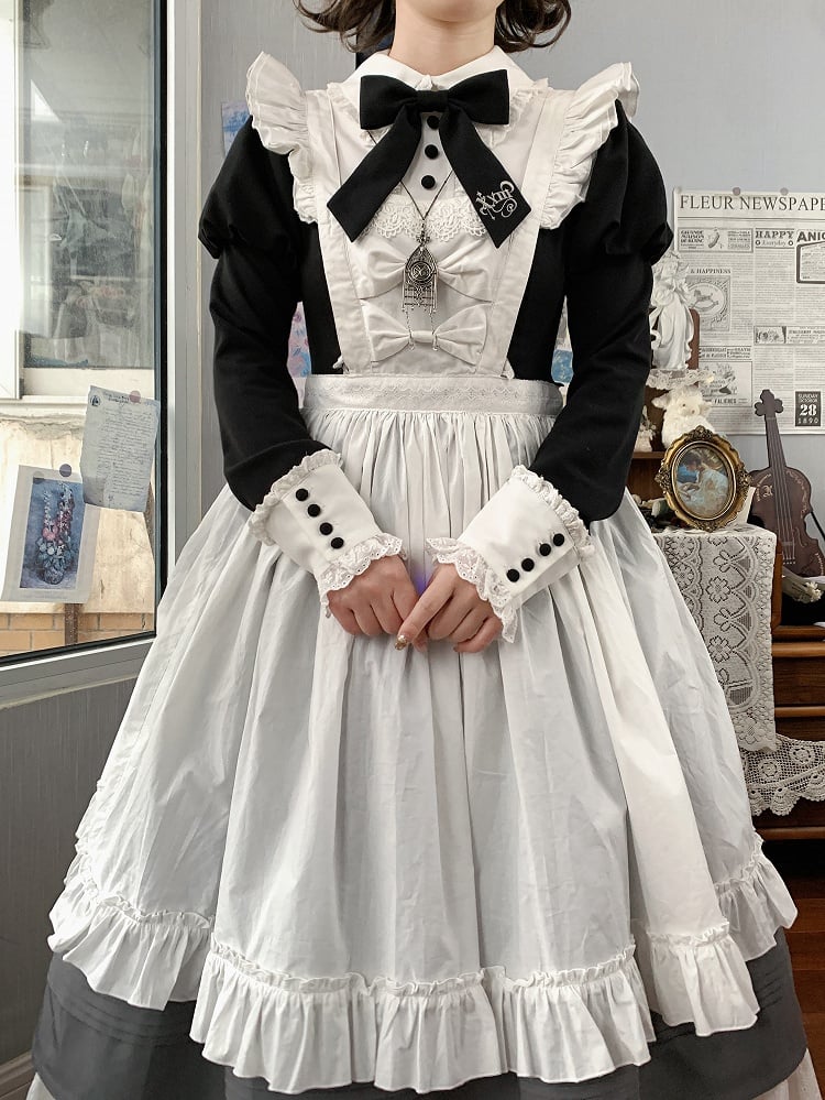 Weiße Maid Lolita Schürze