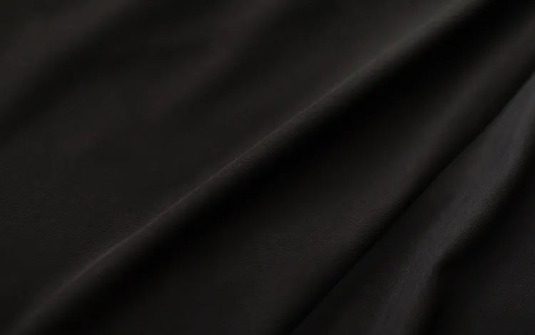 Detachable Retro Cape Black Bronze-tone Buttons Fashion Placket Dress Front Design Elegant