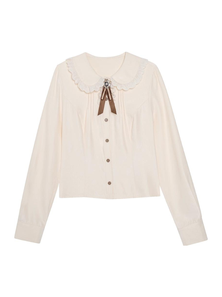 Shirt Girly Braun Kurzer Rock Jacke Ausgestellt