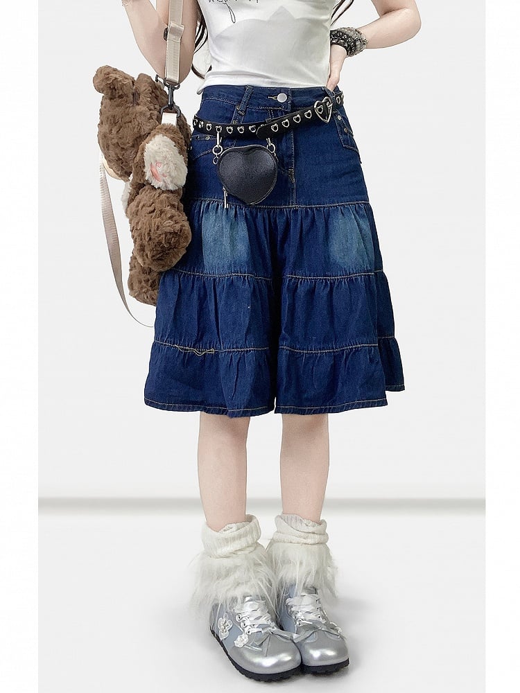 Denim Skirt Y2K Blue