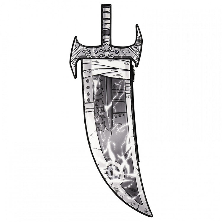 Gray Cartoon Lightning Knife-Shaped Crossbody