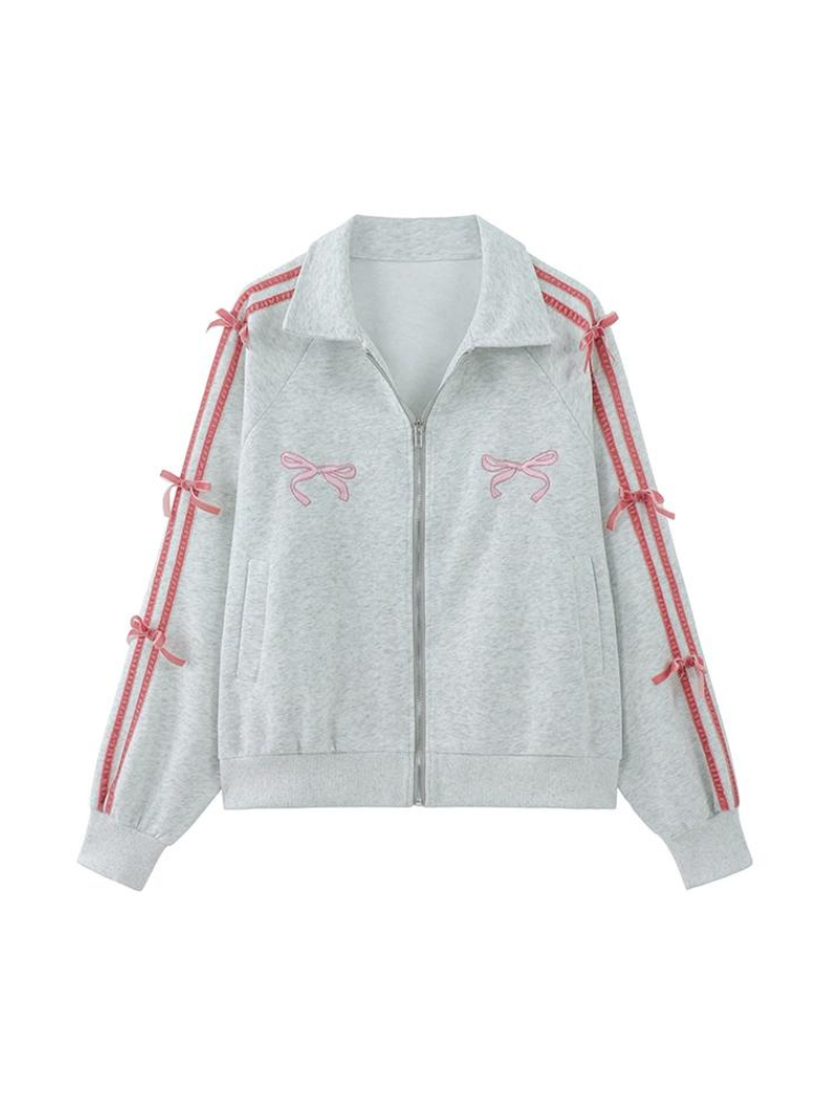 Lässiger Rock mit Schleifenärmeln + enge Jacke