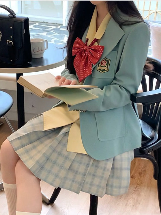 Yellow Notched Collar JK Uniform Shirt