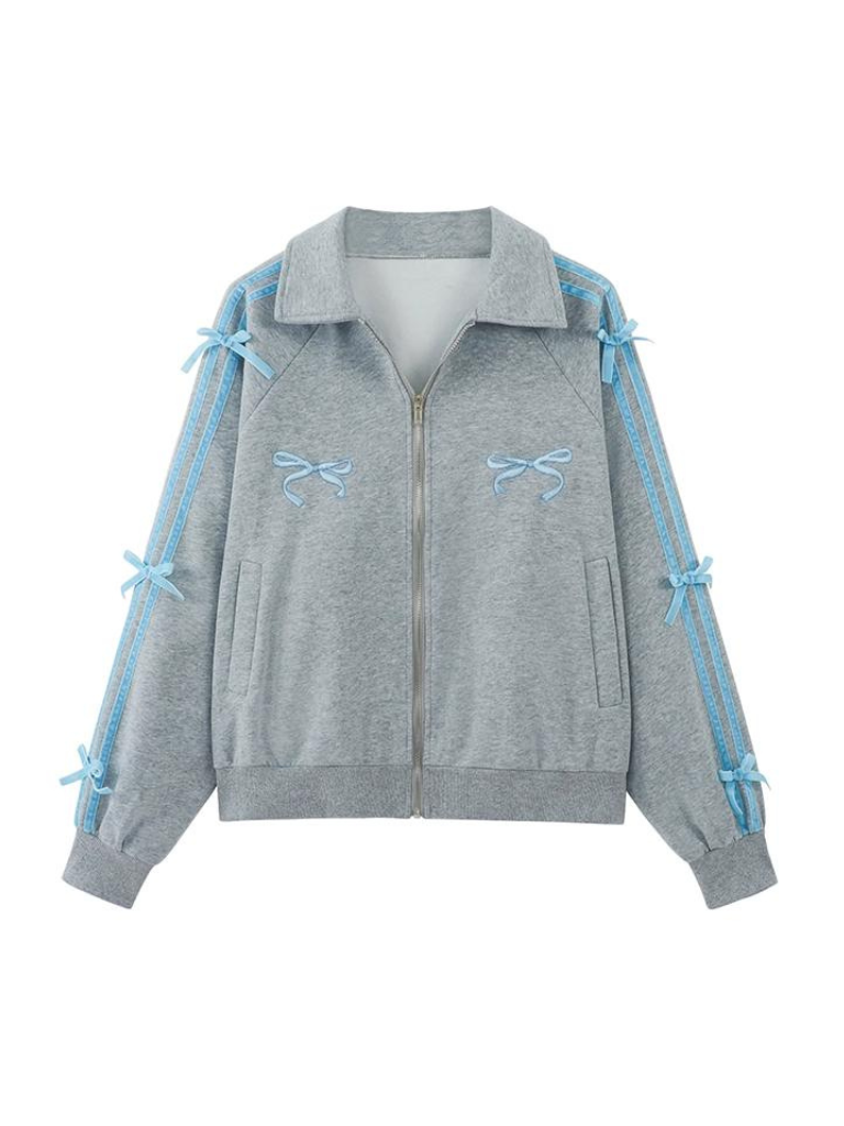 Lässiger Rock mit Schleifenärmeln + enge Jacke