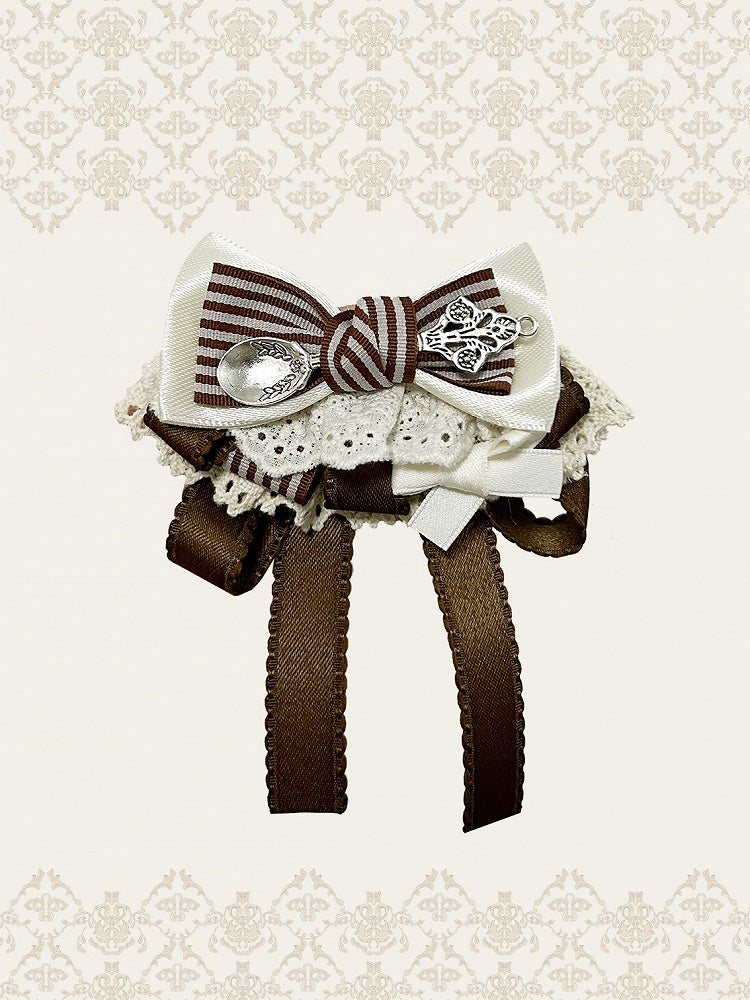 Brooch Bowknot Brown