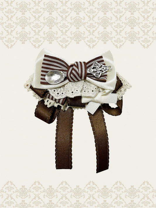 Brooch Bowknot Brown