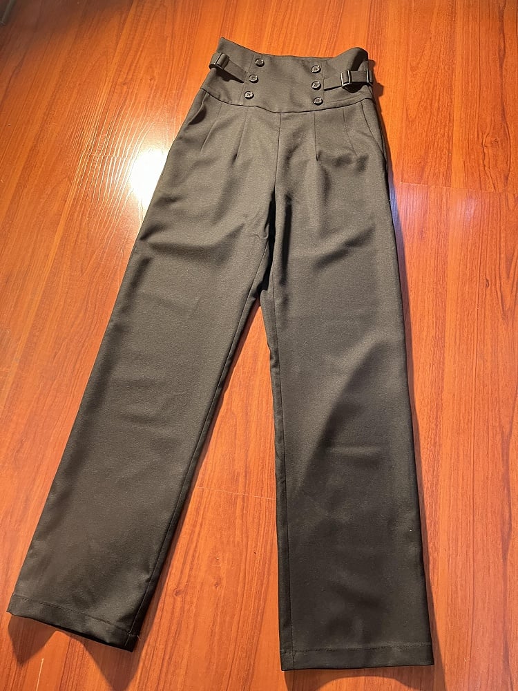 Black Corset Waist Fashion Belt Lolita Pants Ouji High