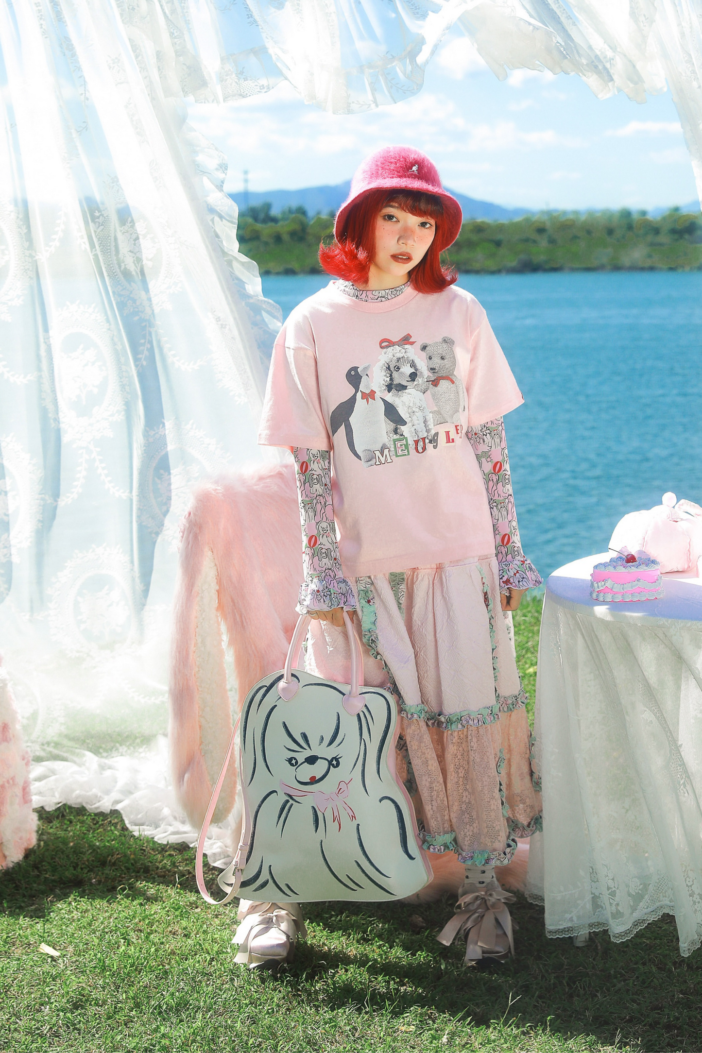 Bär Pinguin Collage Vintage T-Shirt