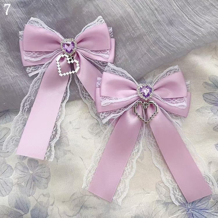 Heart Brooches Options Decorated Bowknot 15