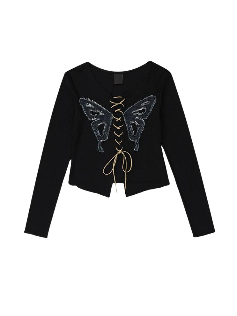 Top Butterfly Inner Retro Design American Strap