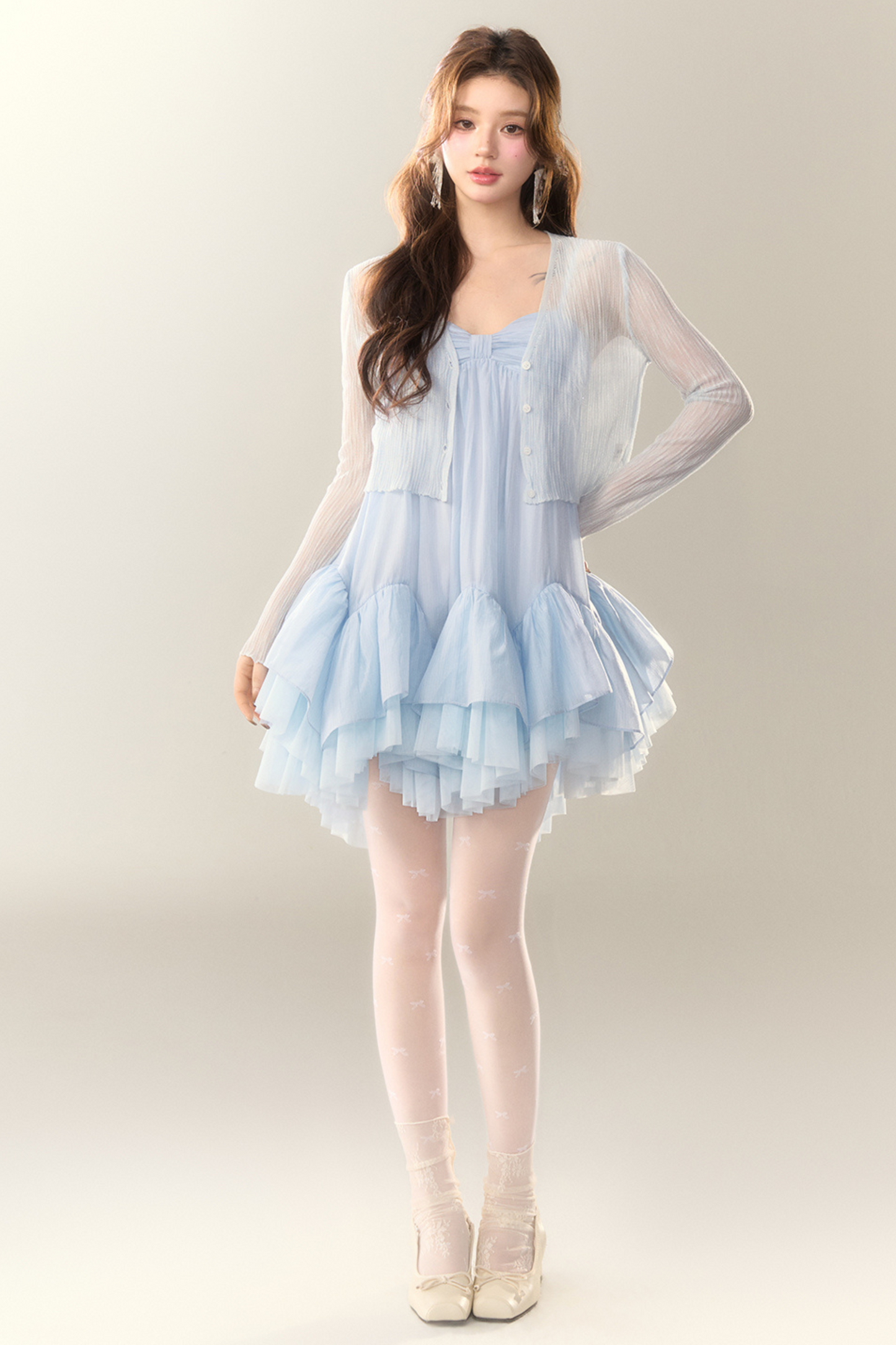 Ice Cardigan Silk Sheer