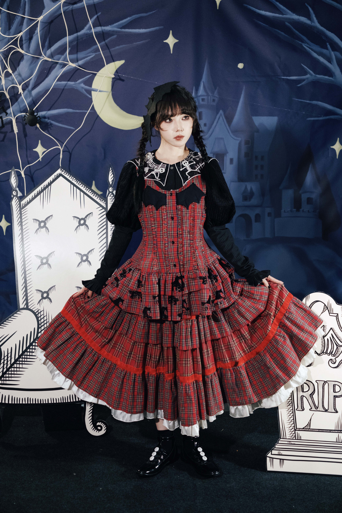 Top Dracula Check Sleeveless