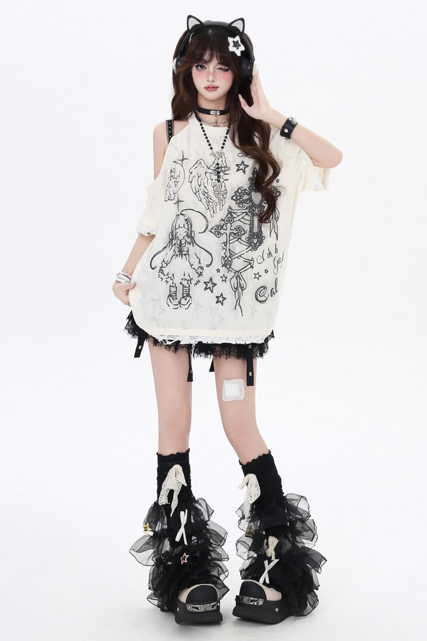 Lucky Cool Top Angel Sweet Over Lace