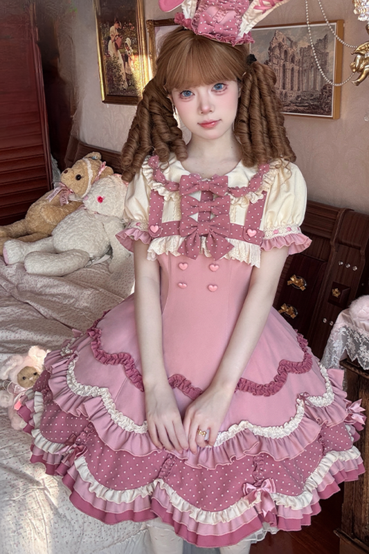 Ohrenkuchen täglich + Kaninchen Kirsche Lolita Bunny Hut Kleid