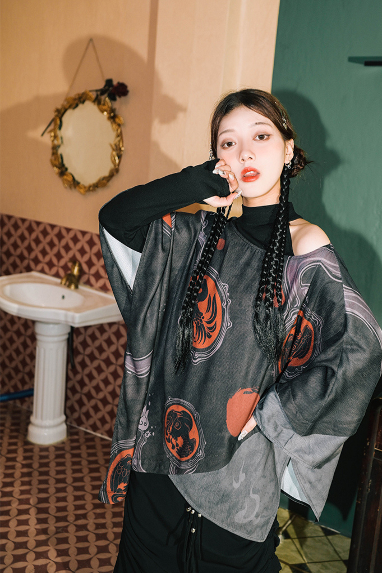 Style Mode Smock Top Cape Loose