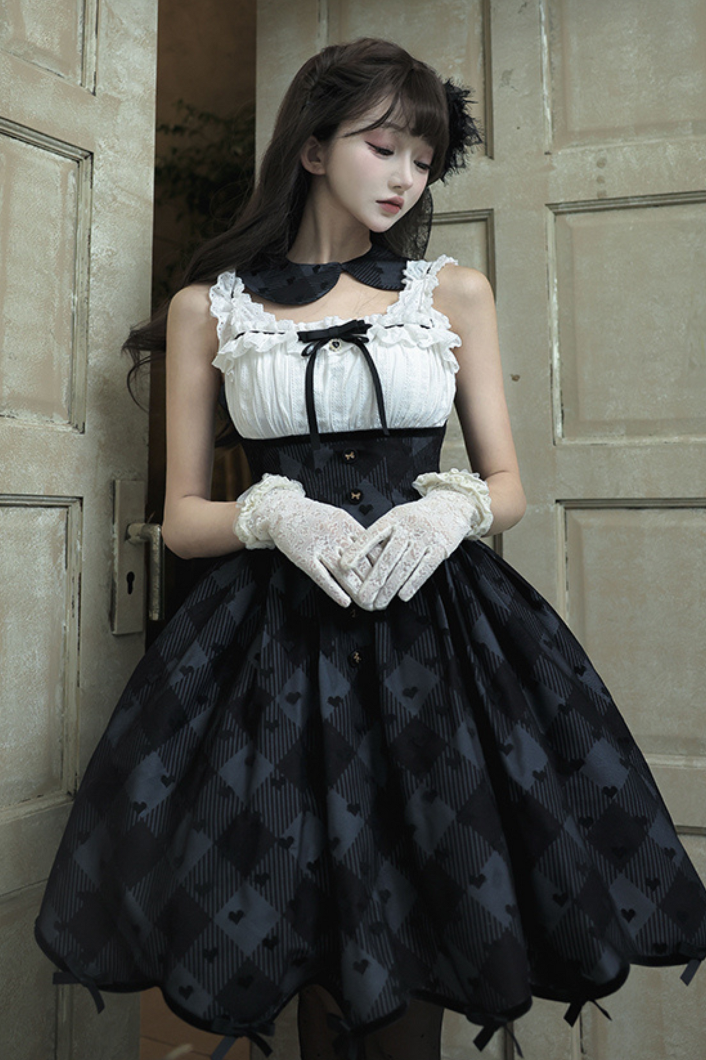 Princess Black Jumperskirt Lolita Top Lady + Cropped Silent