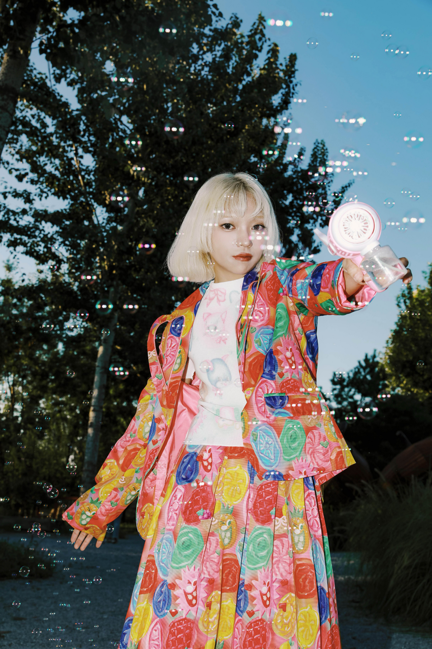 jacket y2k + collar skirt fantasy
