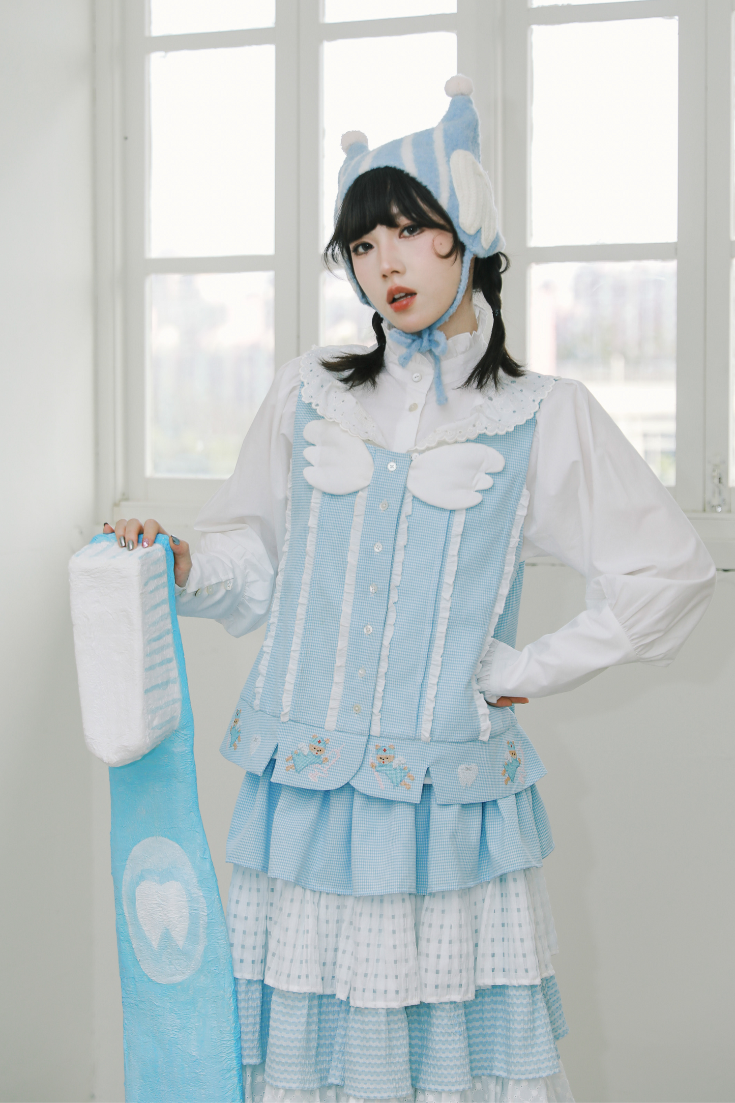 Peach Blue Fairy Neighborhood👼 Island Vest Angel