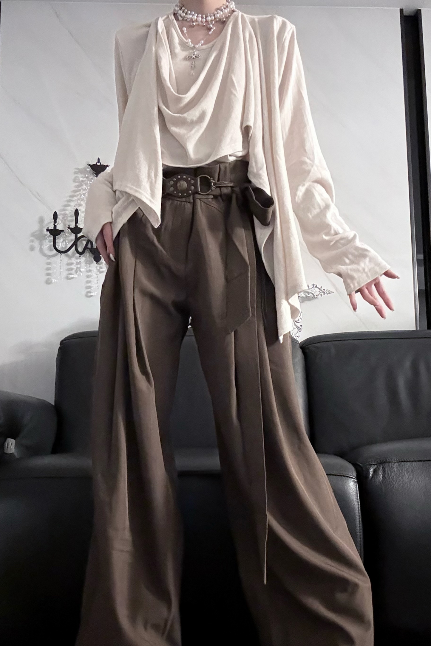 Sleeve Long Retro Deconstructed Top