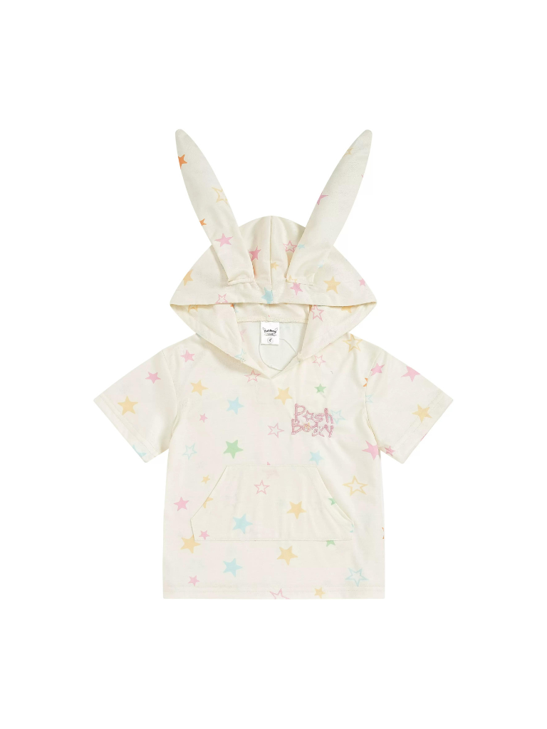 Lapin et T-shirt Foodie avec oreilles étoilées court