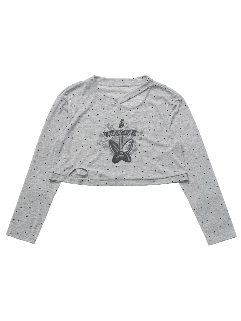 Drucken Sommer Kurzen Rock Unregelmäßigen Pullover Punk Hyde Tüll