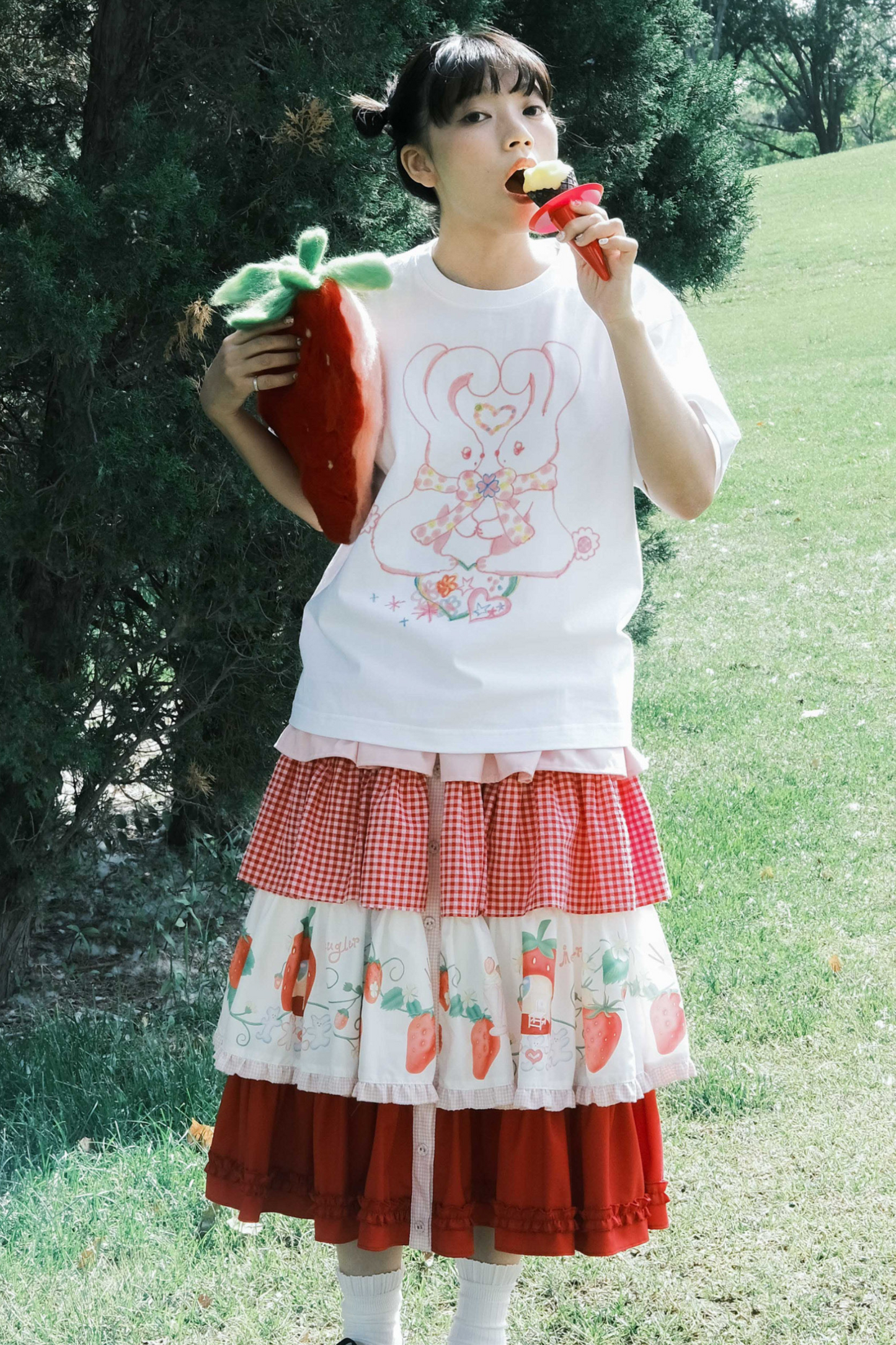 T-Shirt Love mit Sternen-Print