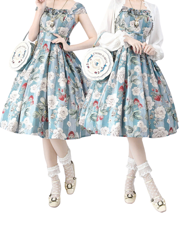 Lolley Dress + Cardigan Ta Trochrasic Elegan Forest Basket