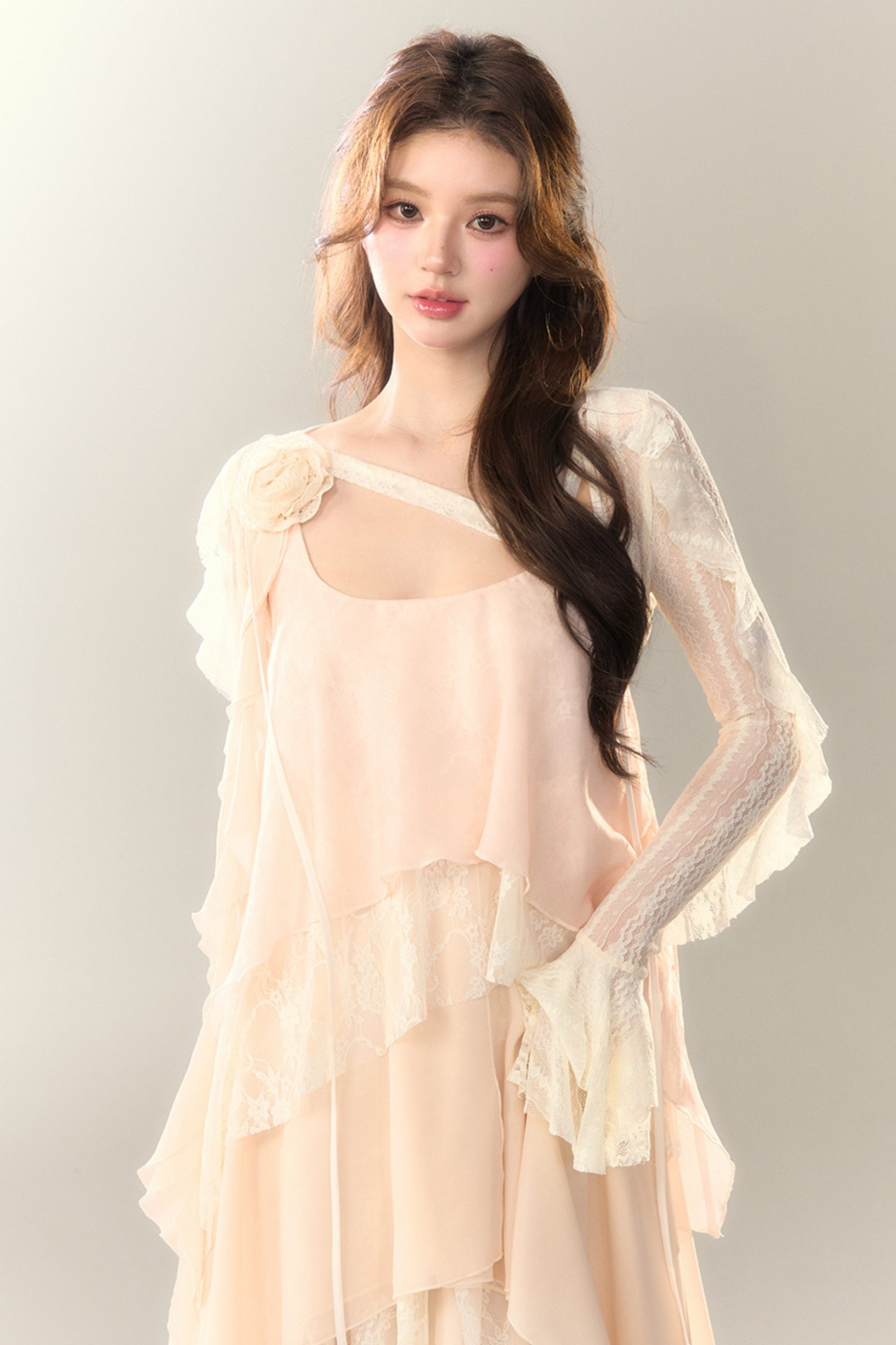 short French sheer cardigan